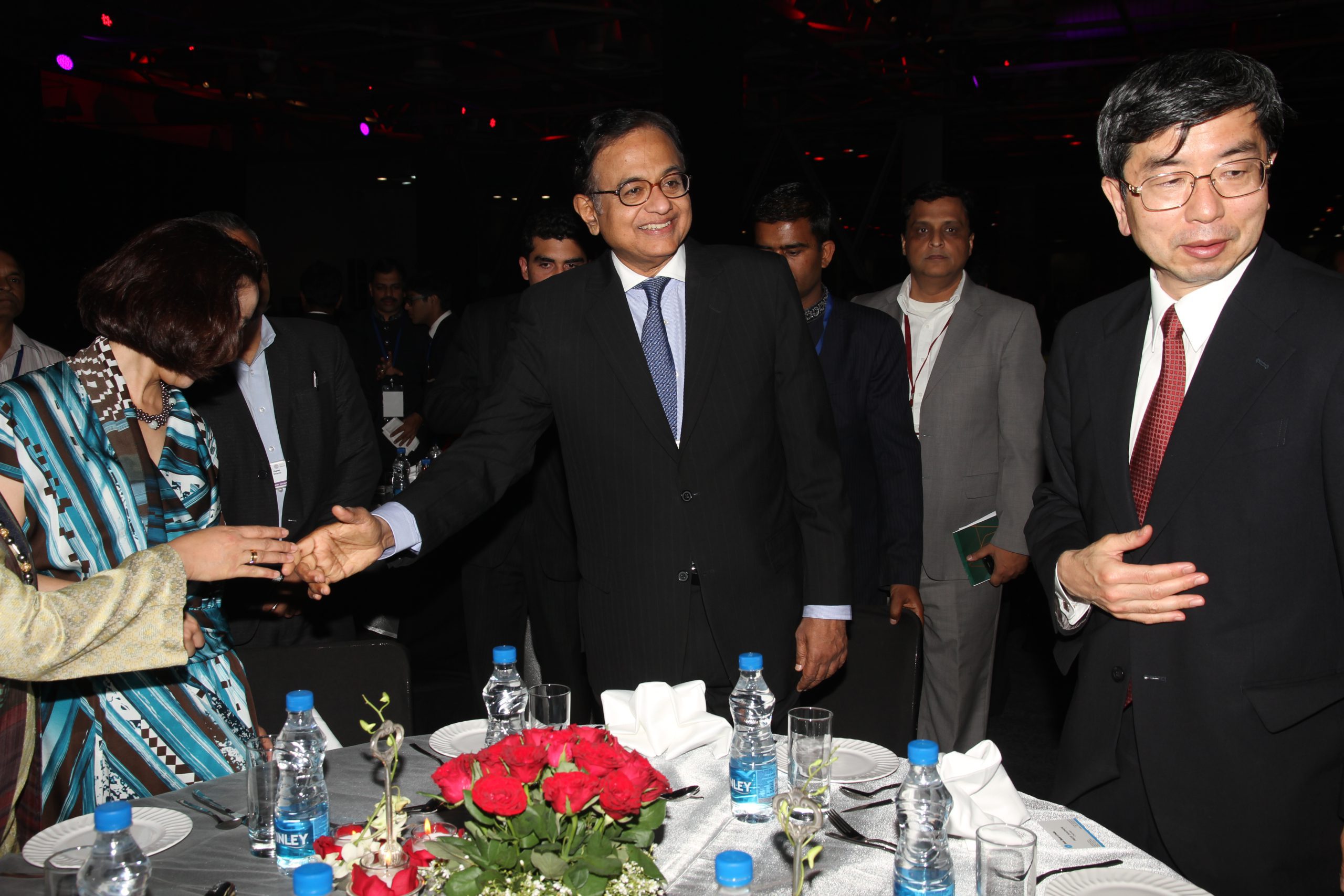 ADB Summit, a cultural banquet conceptualised by Seher for Govt. of India, 2013 with the Minister of Finance Shri P. Chidambaram.