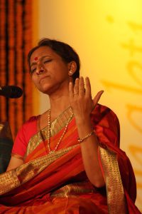 Indian Carnatic vocalist, singer, and musician “Bombay” Jayashri Ramnath at Bhakti Utsav organised by Seher in 2005